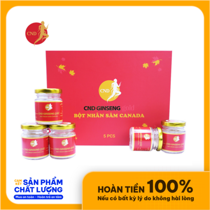 Set 5 CND Ginseng Gold Bột Nhân Sâm Canada tăng cường thể trạng, tăng hệ miễn dịch, tăng sức đề kháng